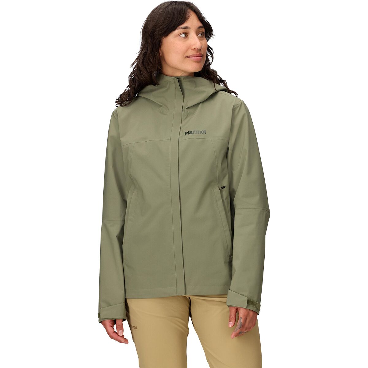 Image of Marmot PreCip Eco Pro Jacket - Women's Olive Grove, XS