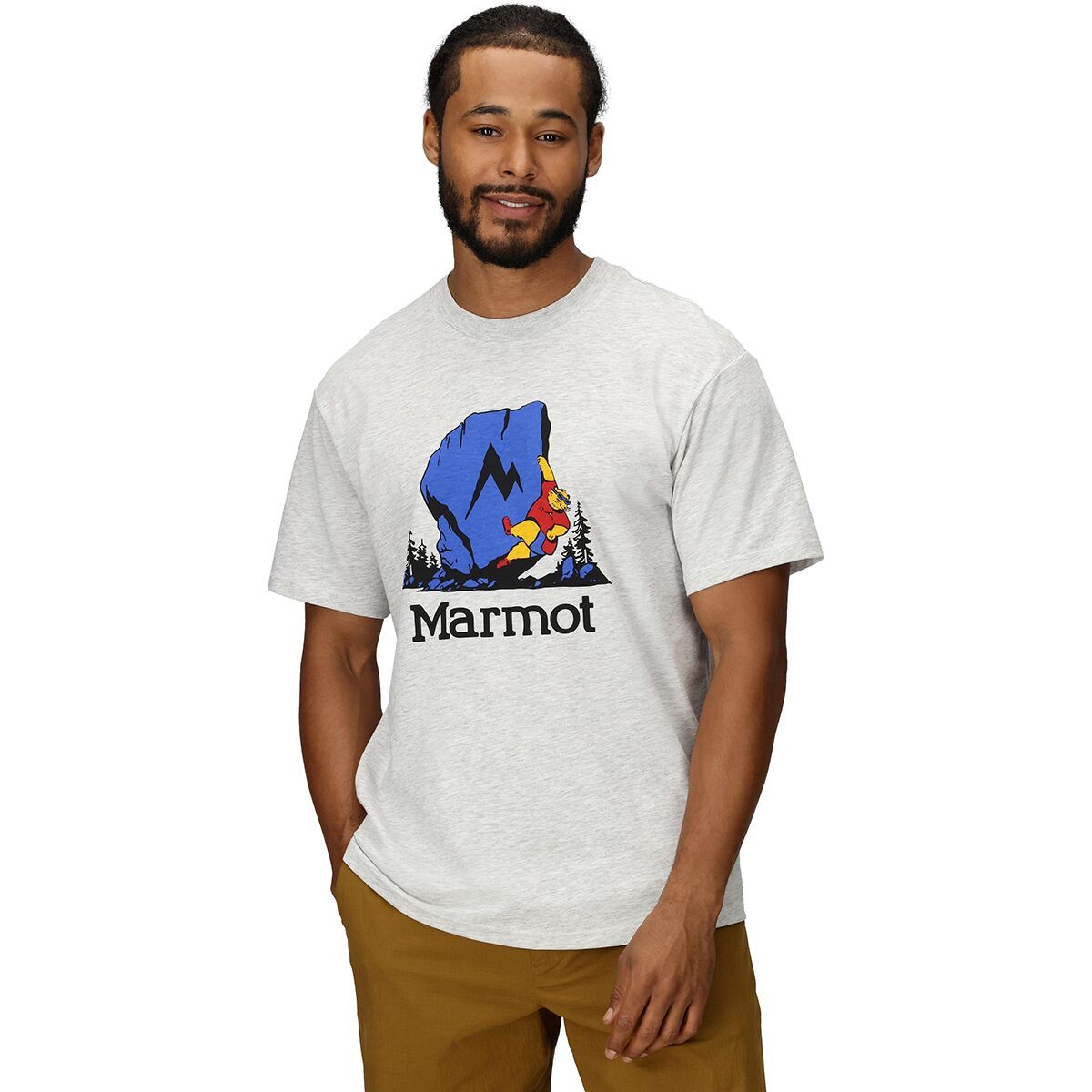 Image of Marmot Bouldering Marty Short-Sleeve Shirt - Men's Light Grey Heather, L