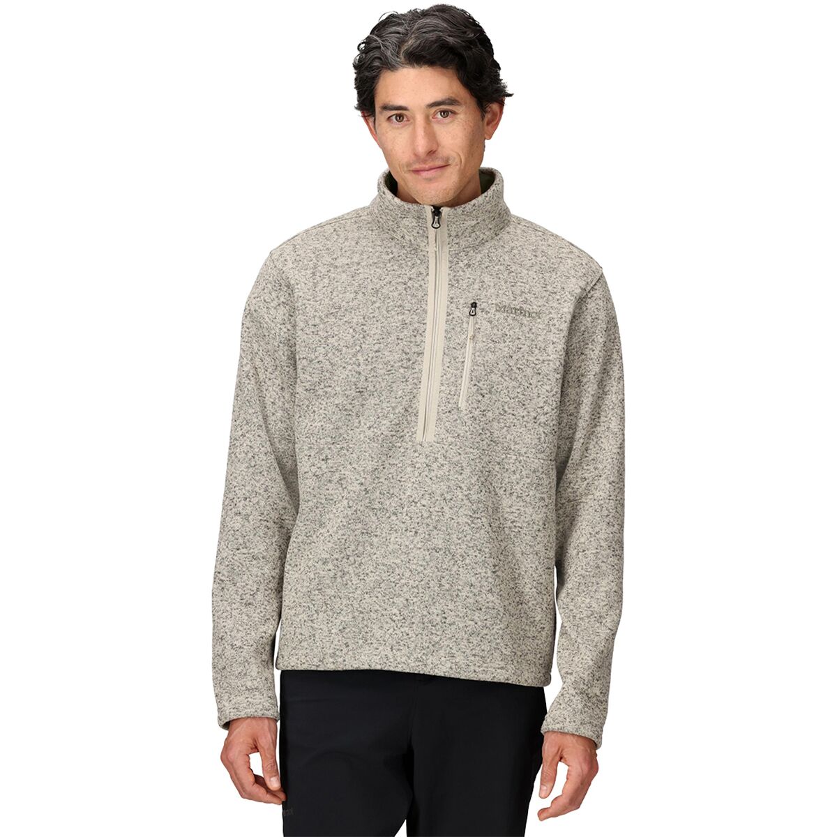 Image of Marmot Drop Line 1/2-Zip Jacket - Men's Birch Bark Heather, M