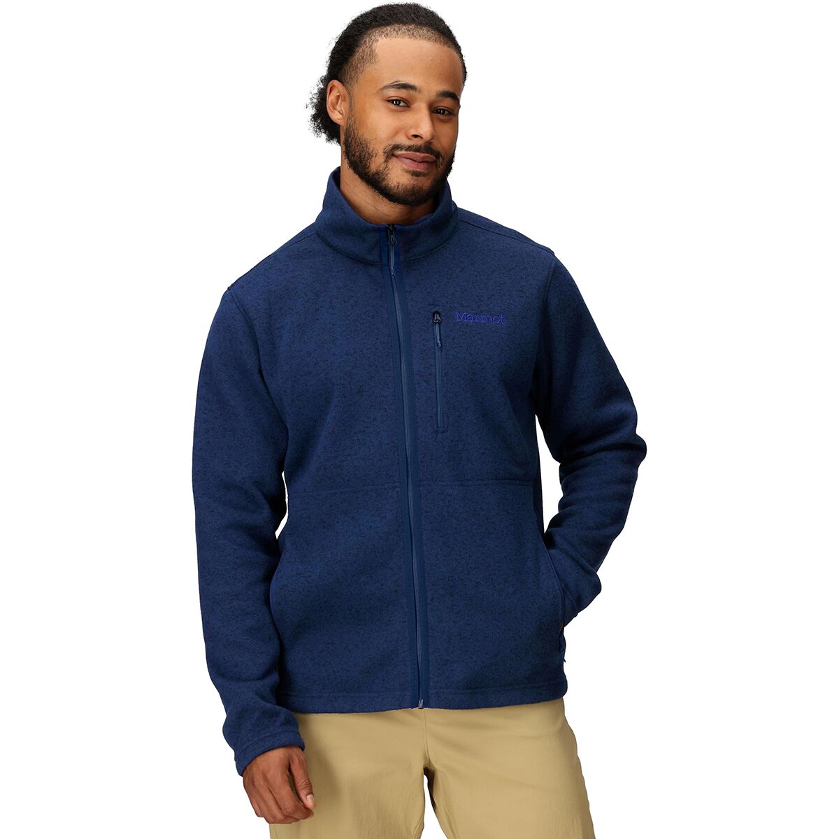 Image of Marmot Drop Line Jacket - Men's Arctic Navy Heather, S