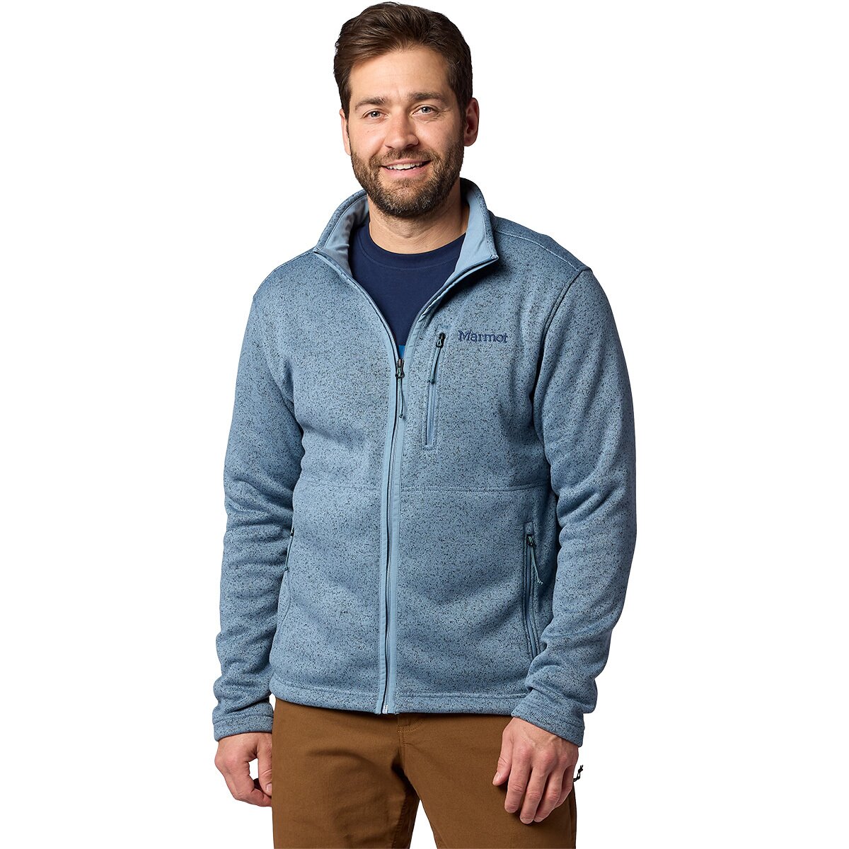 Image of Marmot Drop Line Jacket - Men's Hazy Blue Heather, XL