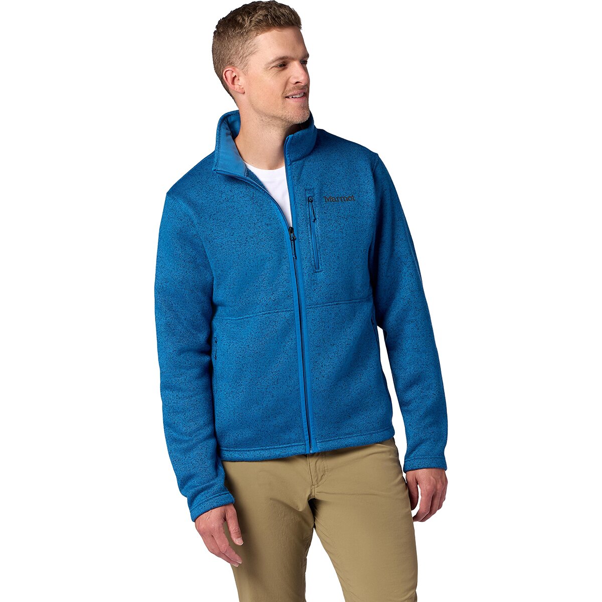 Image of Marmot Drop Line Jacket - Men's Nautical Blue Heather, L