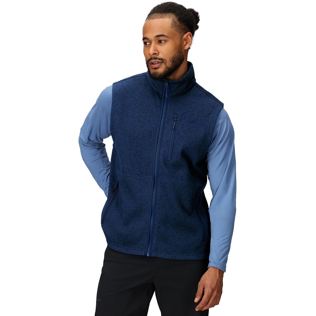 Image of Marmot Drop Line Vest - Men's Arctic Navy Heather, L