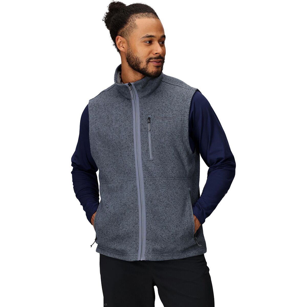 Image of Marmot Drop Line Vest - Men's Steel Onyx Heather, S