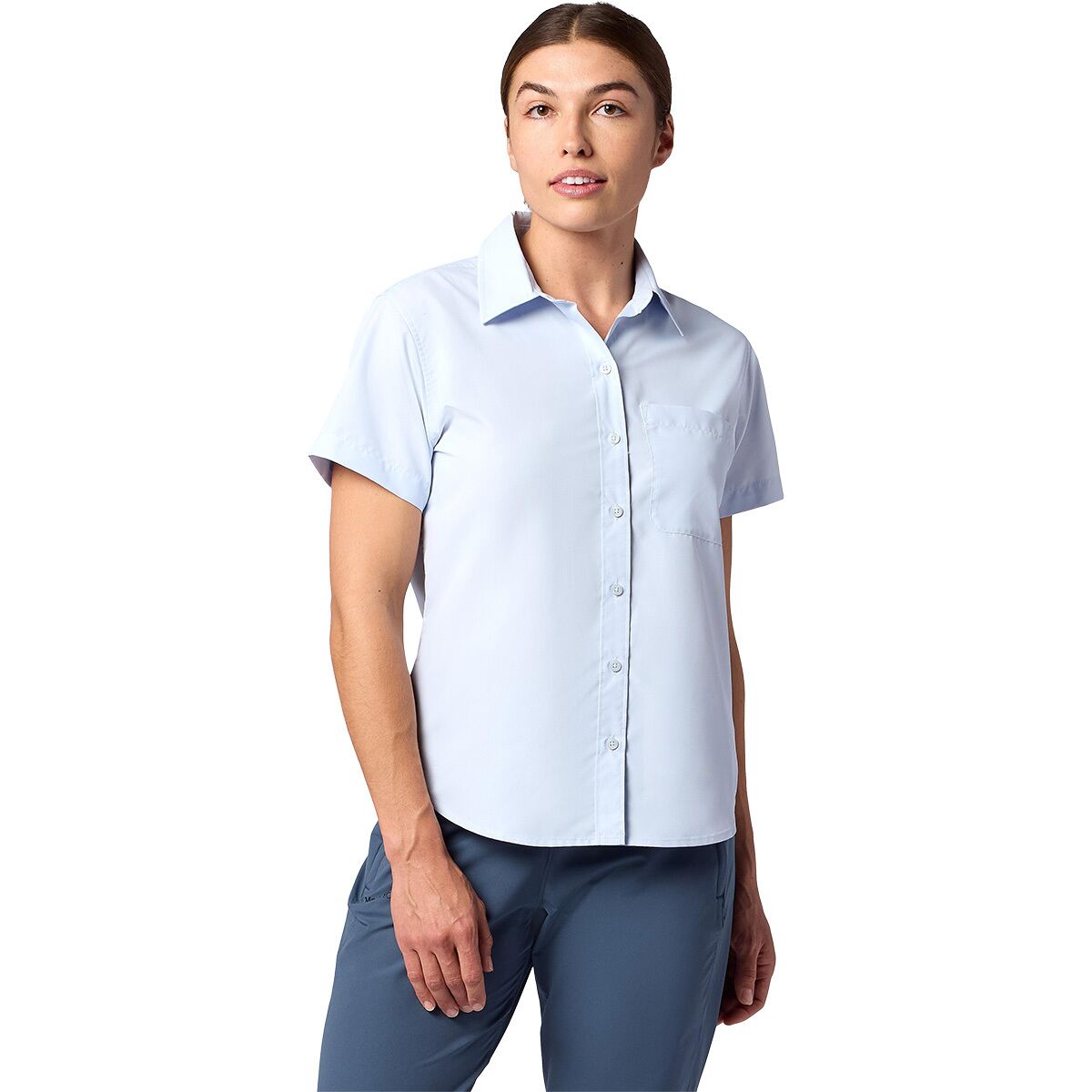 Image of Marmot AirExchange Novelty Short-Sleeve Shirt - Women's Vapor, M