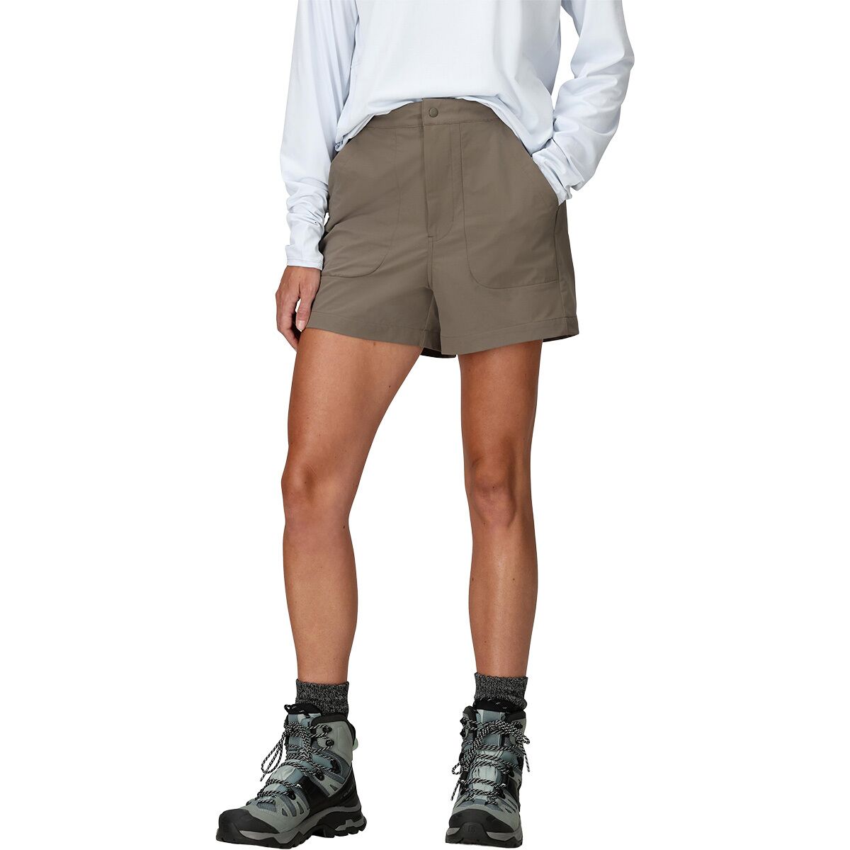 Image of Marmot AirExchange SolarShield 4in Short - Women's Claystone, XL