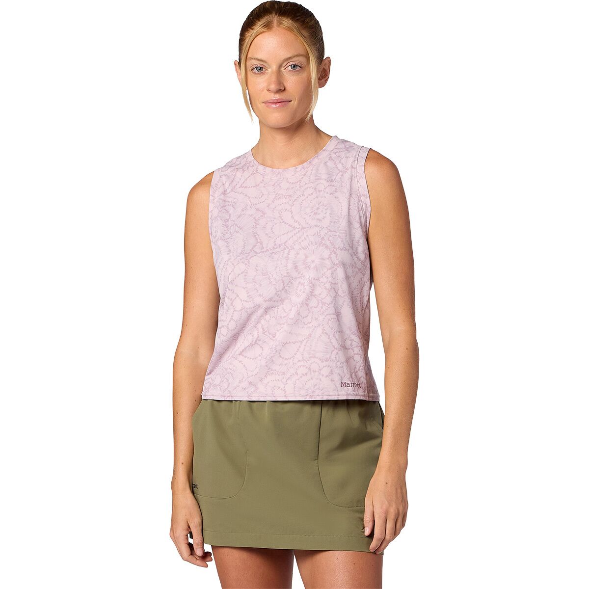 Image of Marmot AirExchange SolarShield High Neck Tank - Women's Dust Twirl, M