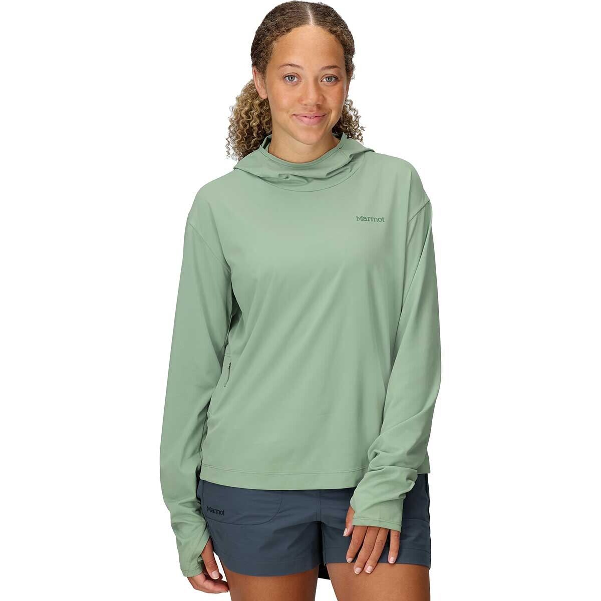 Marmot AirExchange SolarShield Hoodie - Women's Agate Green, XL