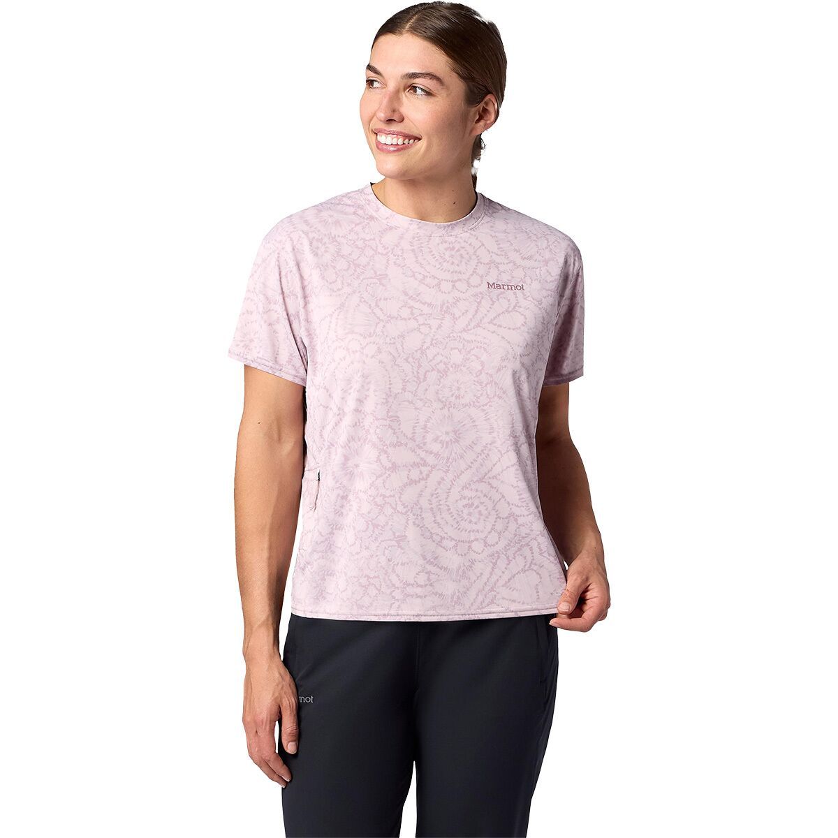 Image of Marmot AirExchange SolarShield Short-Sleeve Crew Top - Women's Dust Twirl, XL