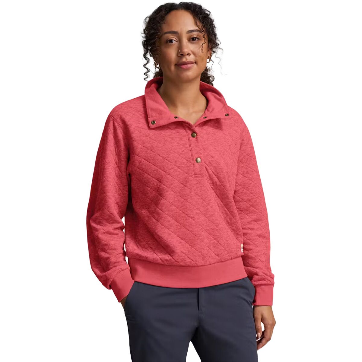 Image of Marmot Galen Funnel Neck Top - Women's Grapefruit Heather, S