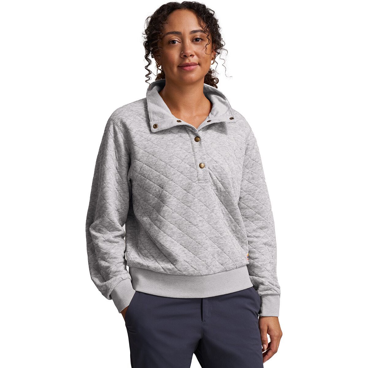 Image of Marmot Galen Funnel Neck Top - Women's Light Grey Heather, M