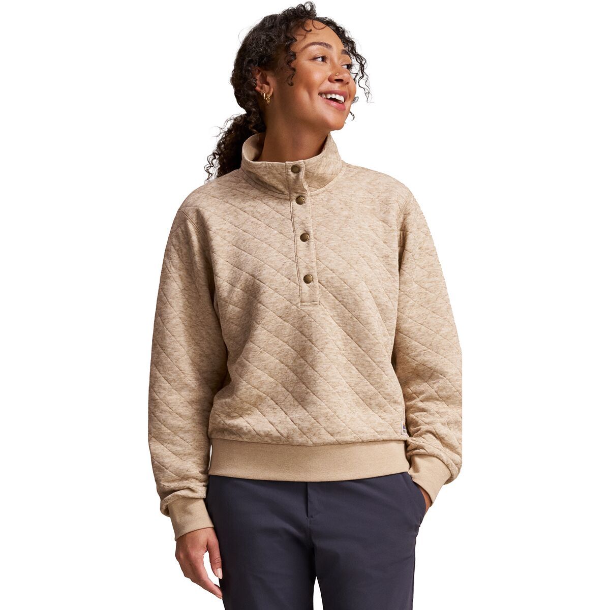 Image of Marmot Galen Funnel Neck Top - Women's Oatmeal Heather, M