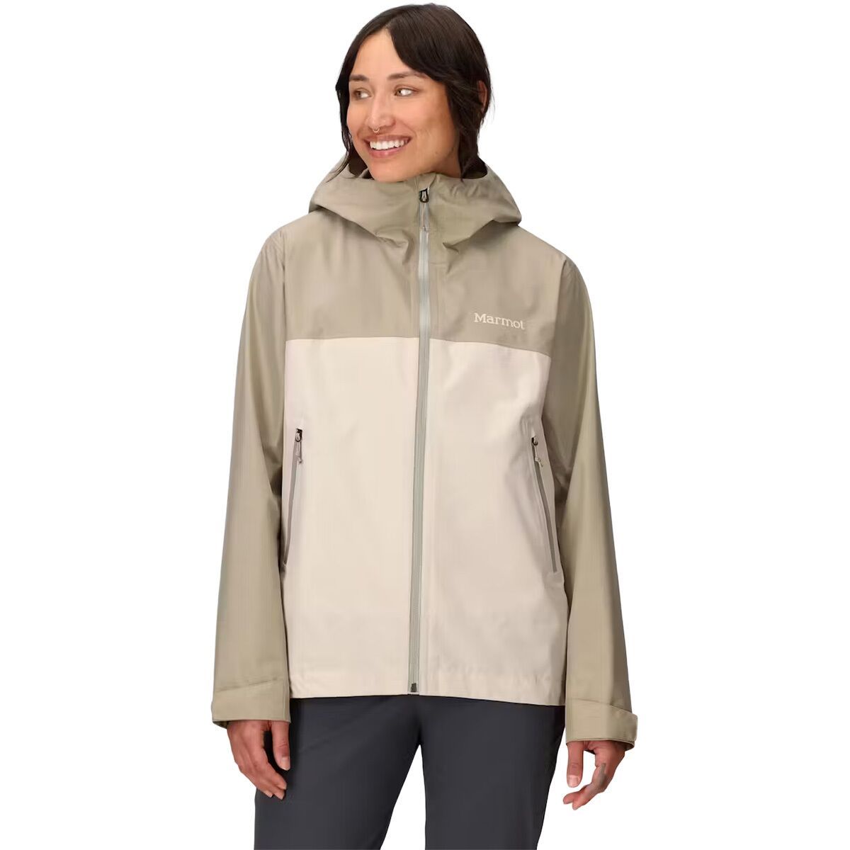 Image of Marmot Minimalist Pertex Jacket - Women's Shale Grey/Birch Bark, XS