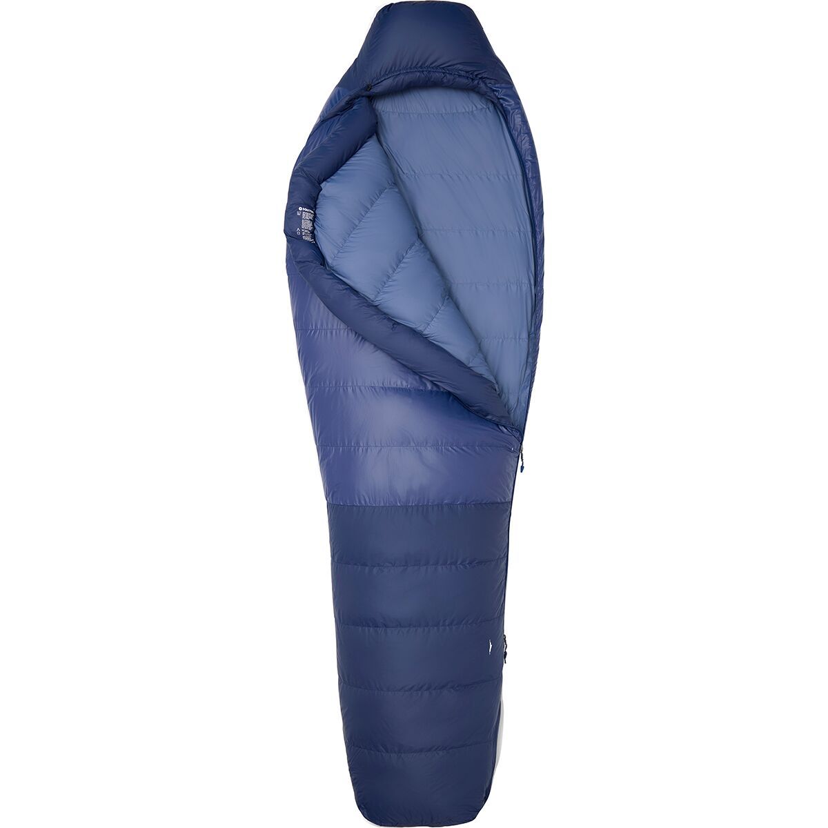 Marmot Mad River 15 Sleeping Bag: 15 Degree Down Arctic Navy/Arctic Mist, Short/Left Zip