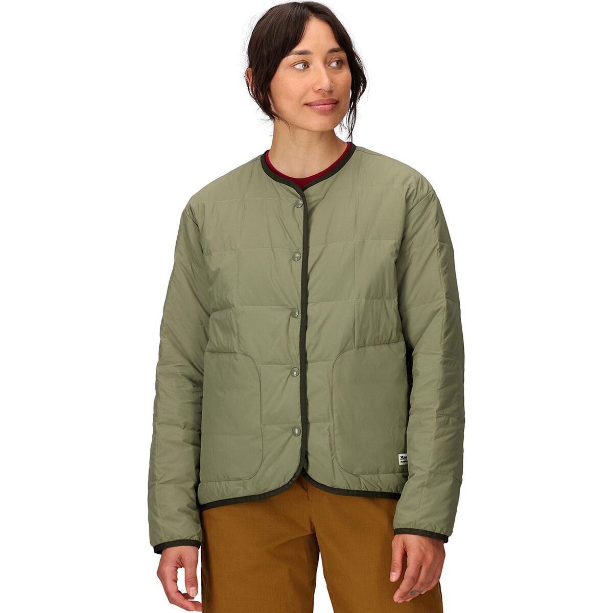 Image of Marmot Ares Collarless Jacket - Women's Olive Grove, M