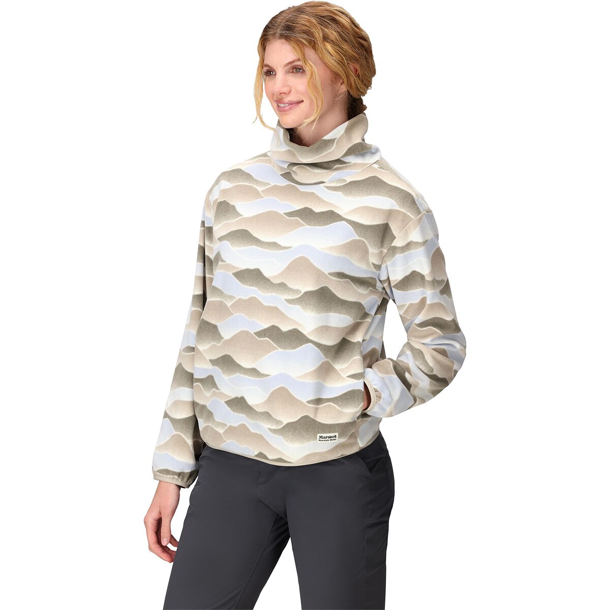 Image of Marmot Felton Fleece Cowl Neck - Women's Vapor Scenic, XL