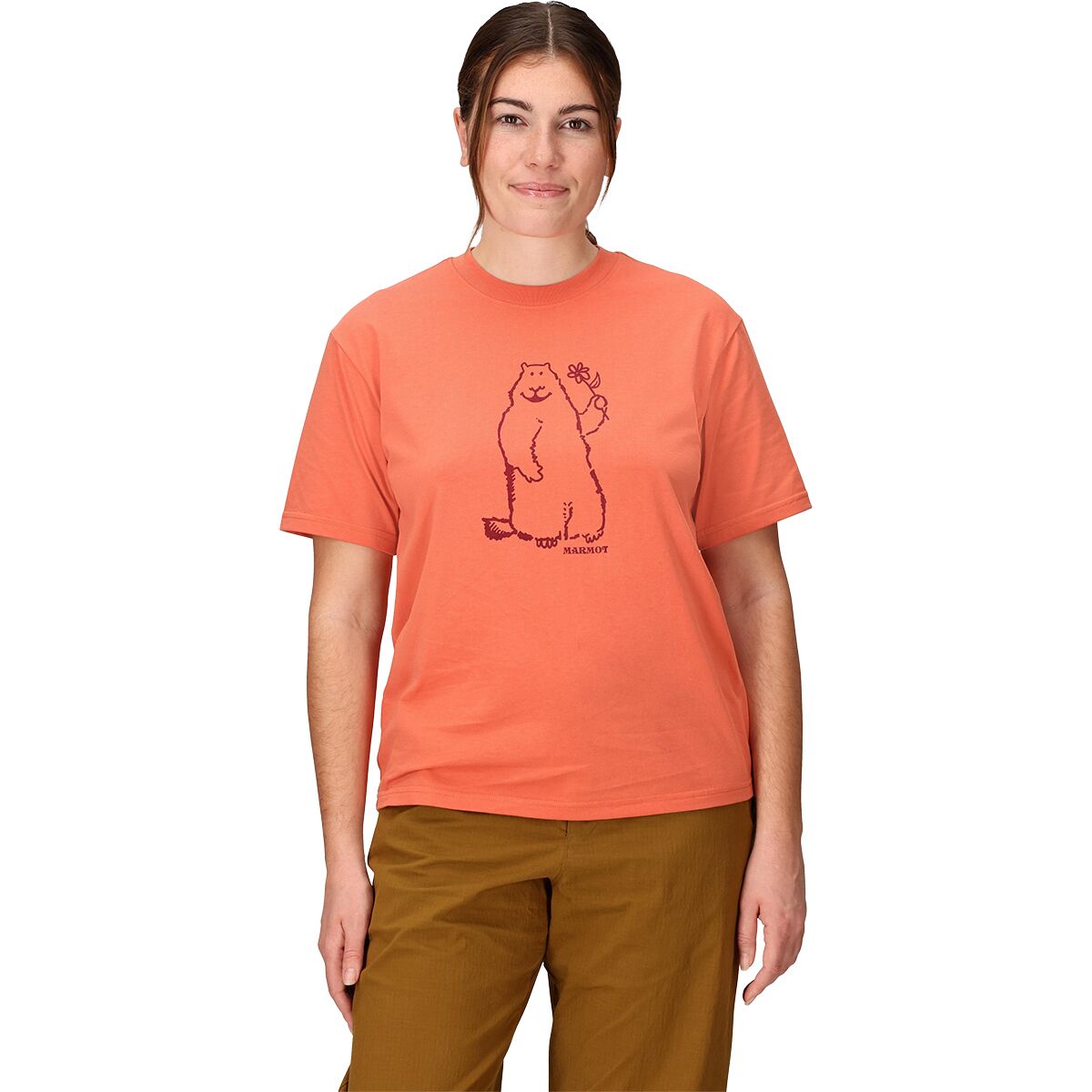 Image of Marmot Flower Marty T-Shirt - Women's Pomelo, M