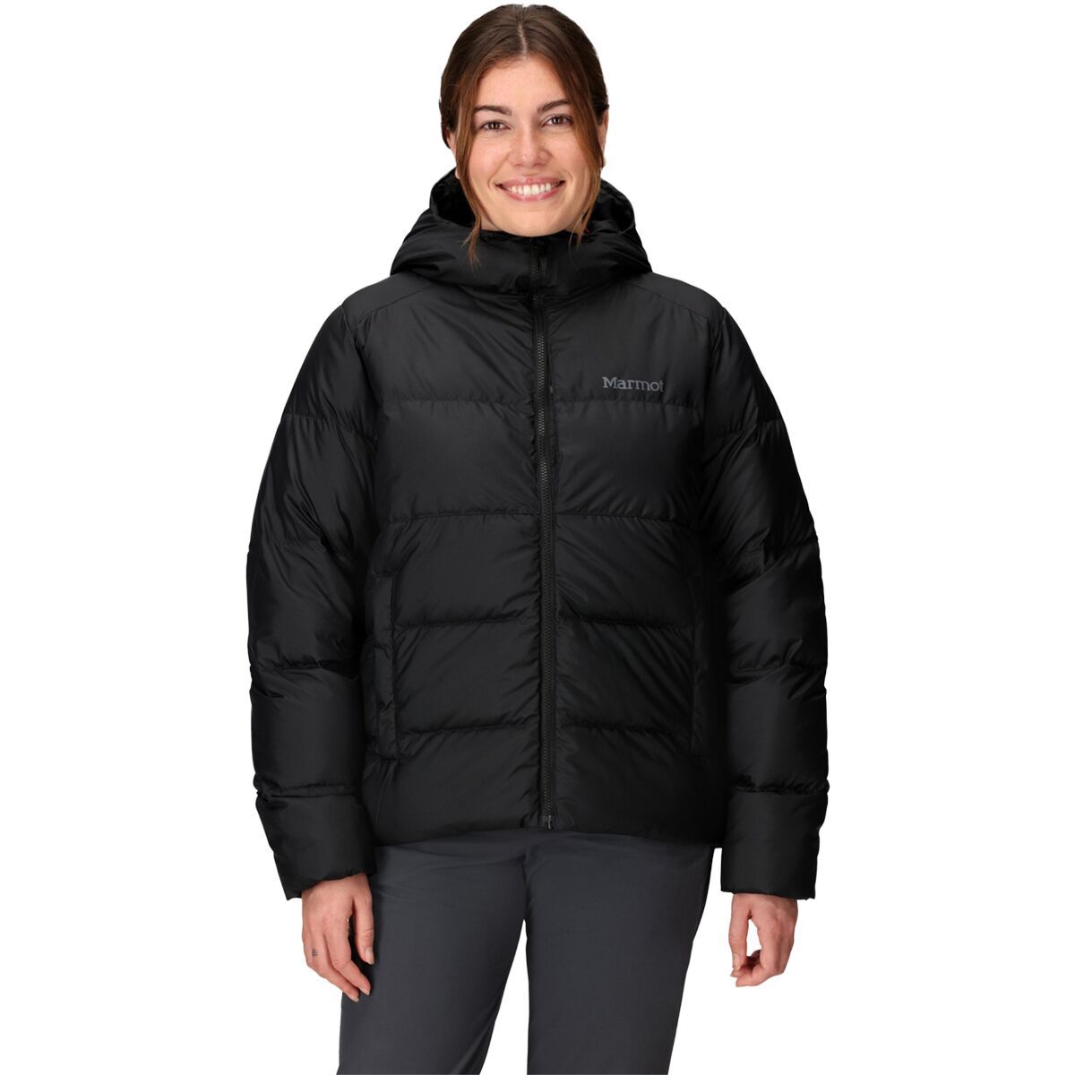 Image of Marmot Guides Down Hooded Jacket - Women's Black, S
