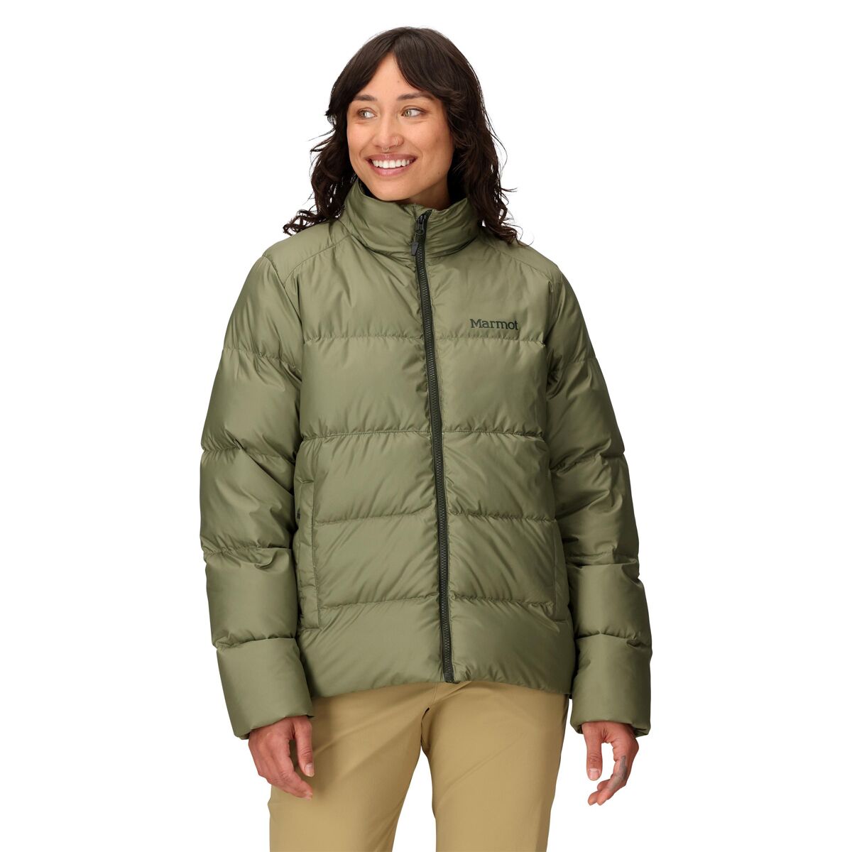 Image of Marmot Guides Down Jacket - Women's Olive Grove, XS