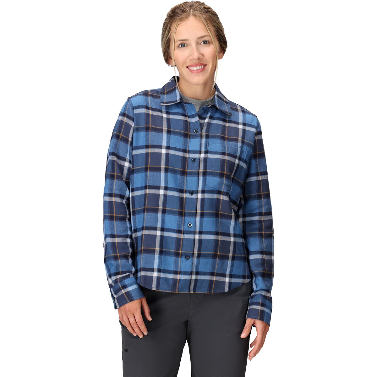 Image of Marmot Lightweight Flannel Shirt - Women's Rain Cloud, XL