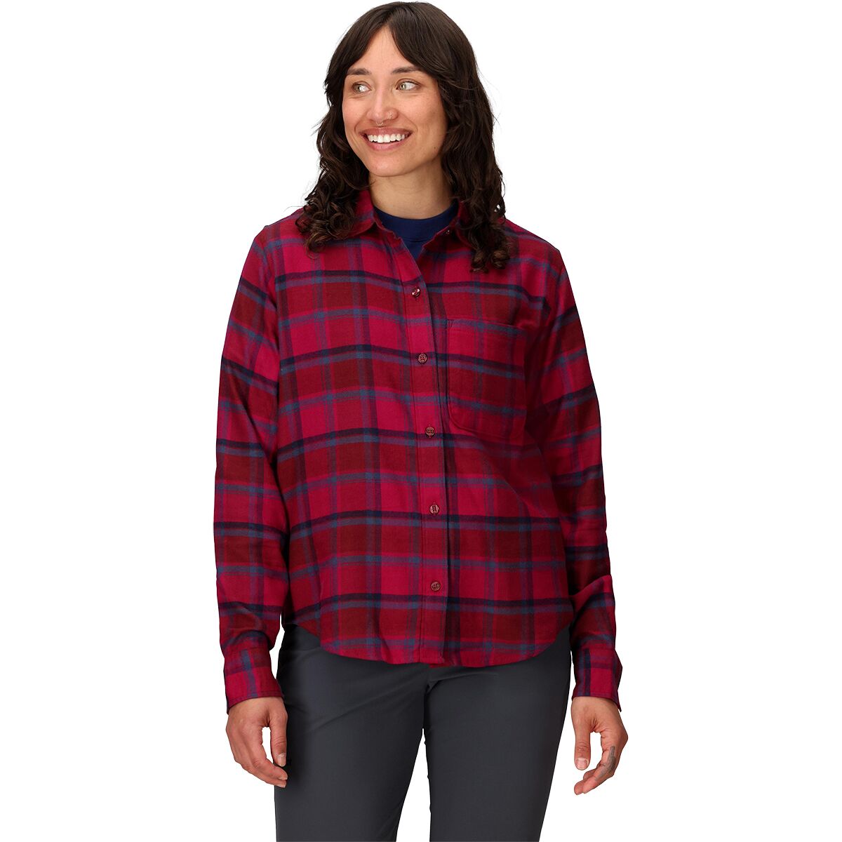 Image of Marmot Lightweight Flannel Shirt - Women's Red Mulberry, L