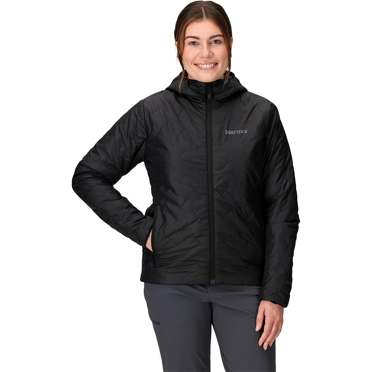 Image of Marmot MonoQuilt Hooded Jacket - Women's Black, M