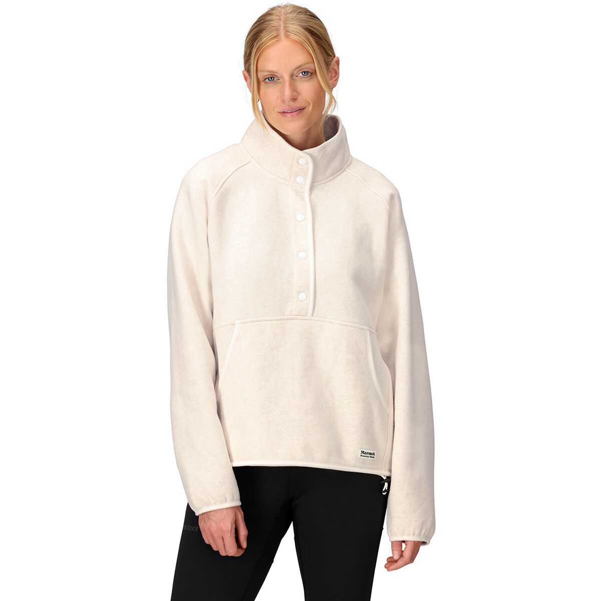 Image of Marmot Peak Cozy 1/2 Snap Pullover - Women's Pearl Heather, L