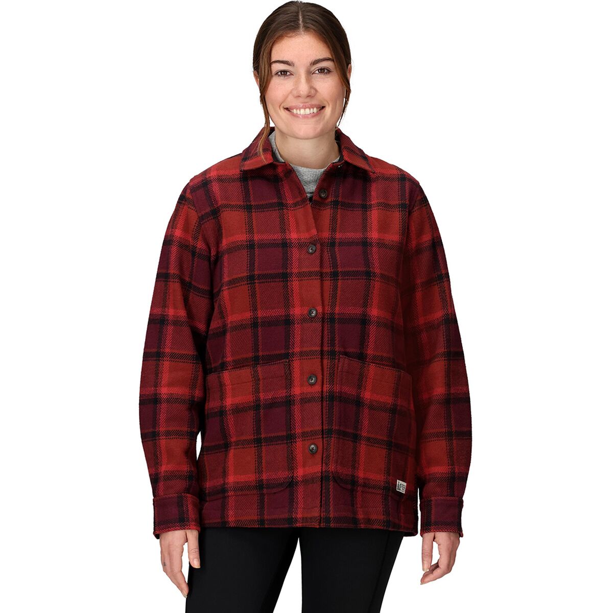Image of Marmot Pinecrest Heavyweight Flannel Overshirt - Women's Pecan, S