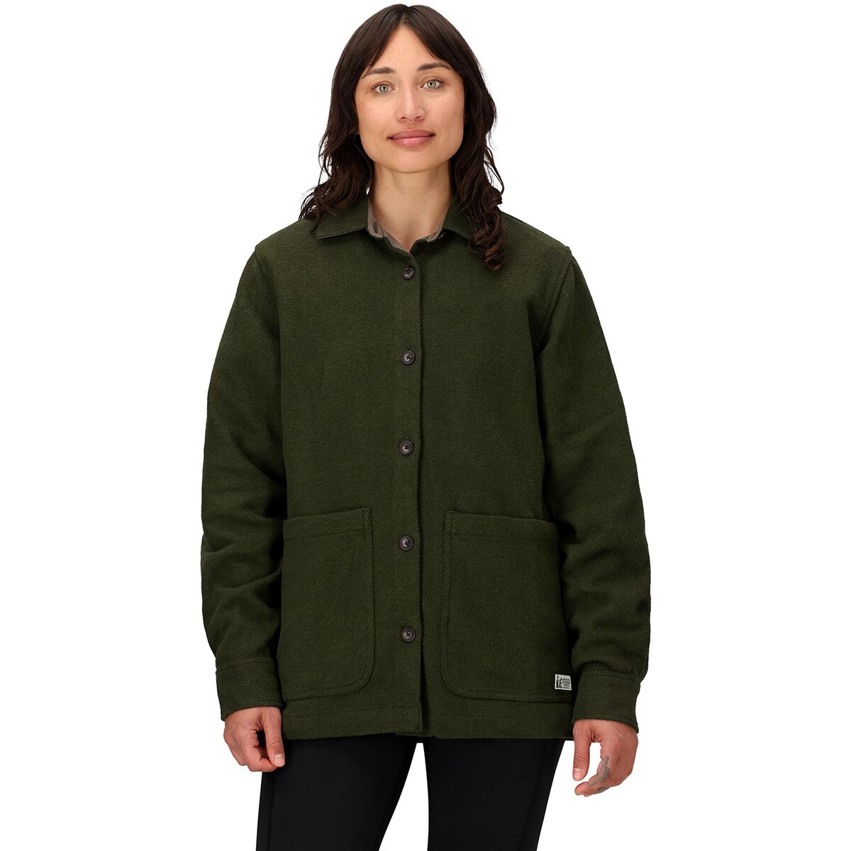 Image of Marmot Pinecrest Heavyweight Flannel Overshirt - Women's Rosin Green, M