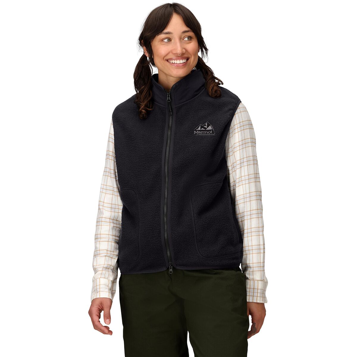 Image of Marmot Wanderer High Pile Fleece Vest - Women's Black, XL