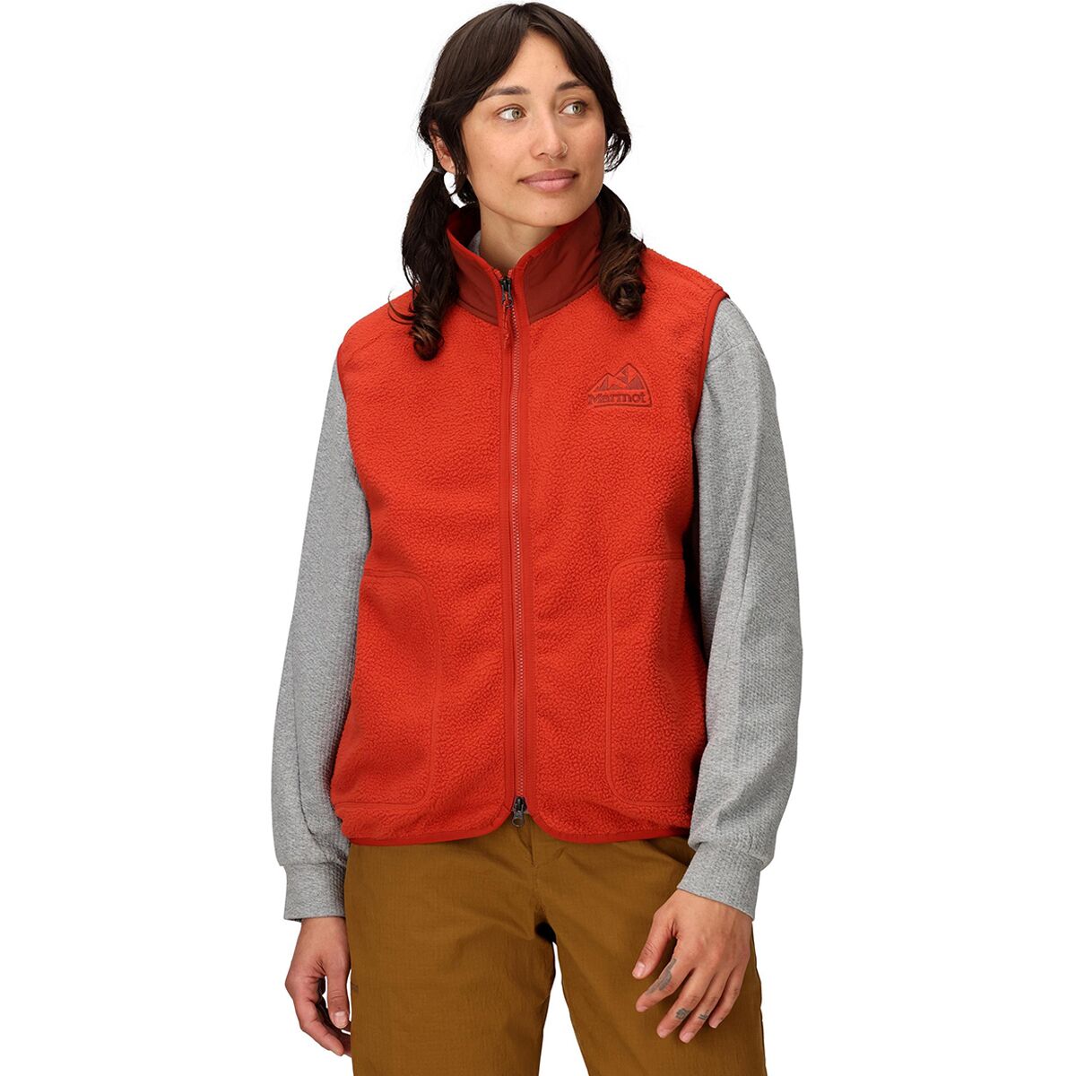 Image of Marmot Wanderer High Pile Fleece Vest - Women's Sumac, XS