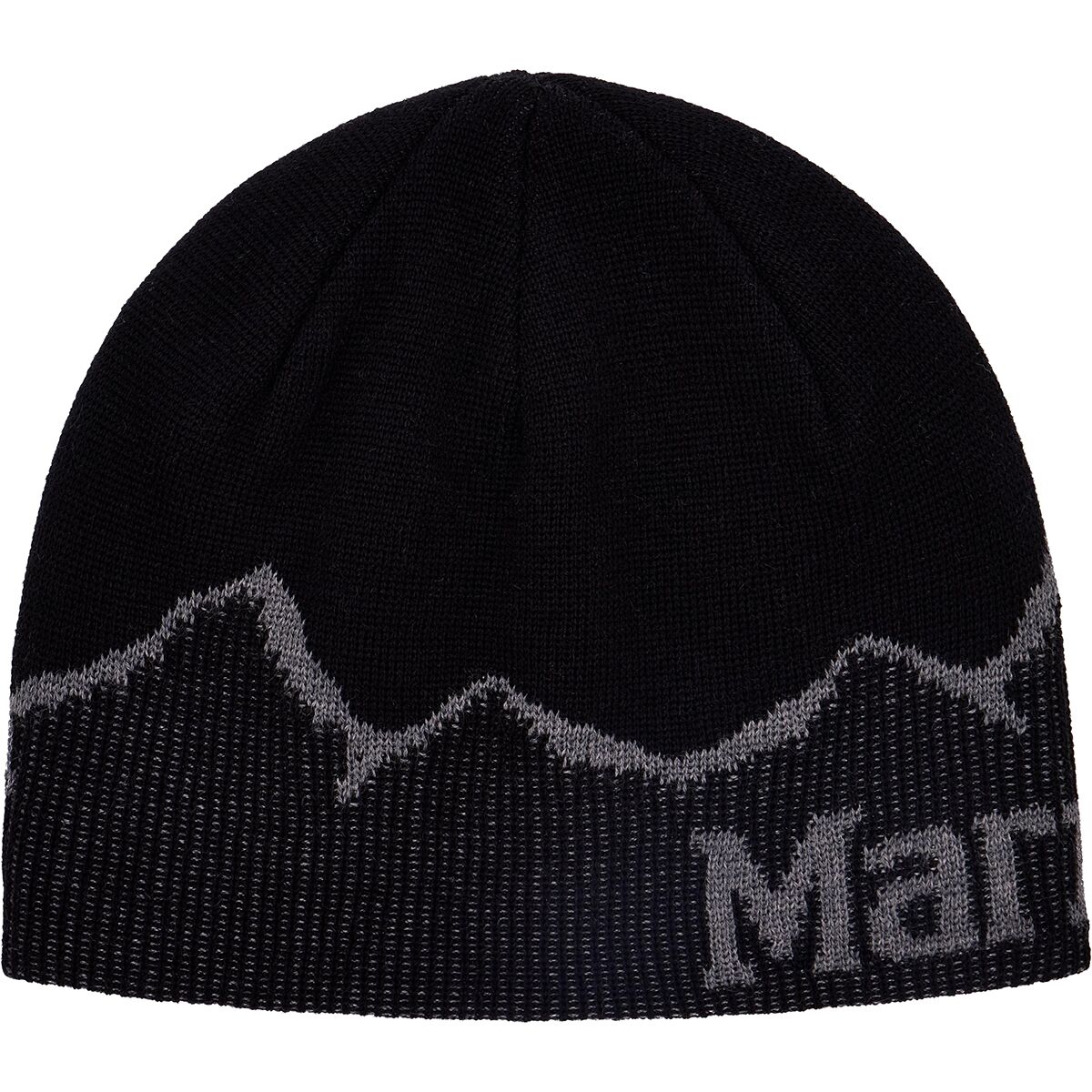 Image of Marmot Mountainscape Wool Beanie Black, One Size
