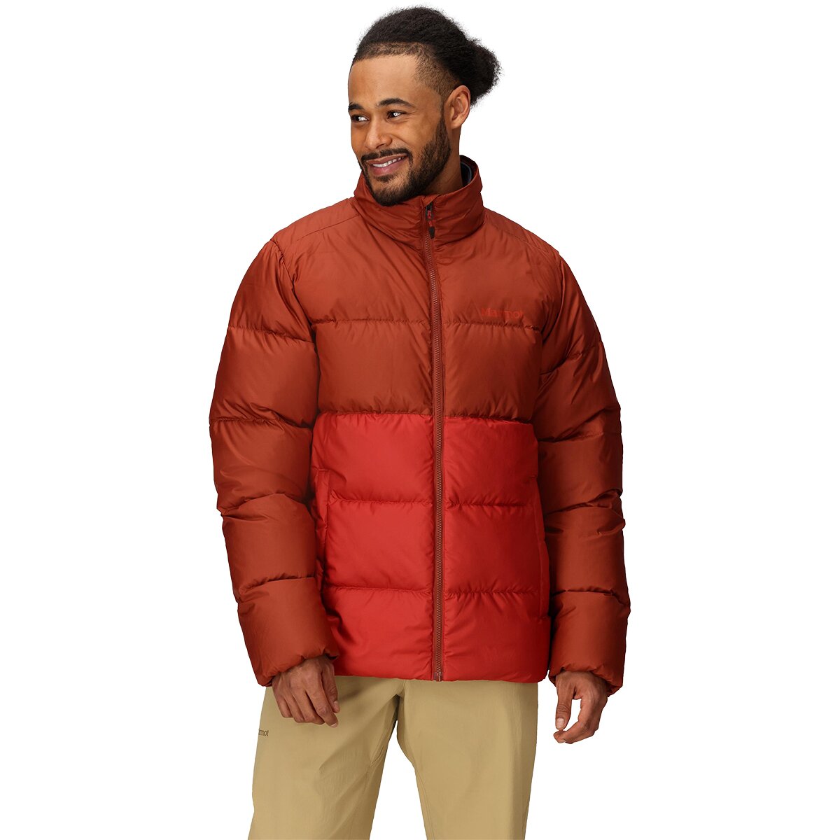 Image of Marmot Guides Down Jacket - Men's Pecan/Sumac, XL