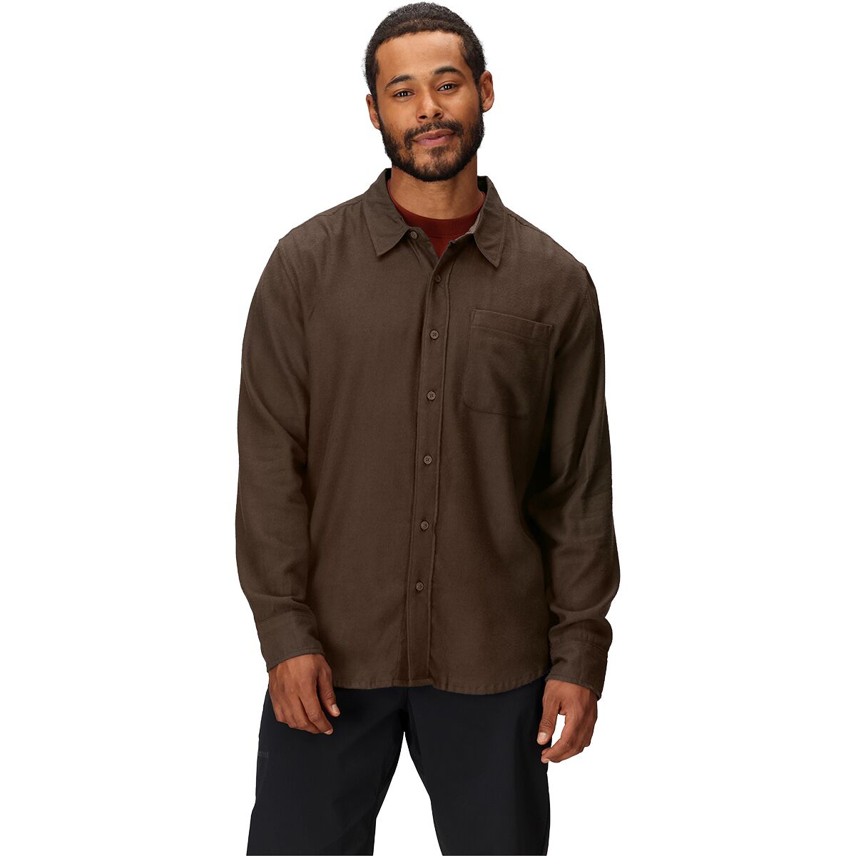 Image of Marmot Lightweight Long-Sleeve Flannel Shirt - Men's Hickory Nut, XL