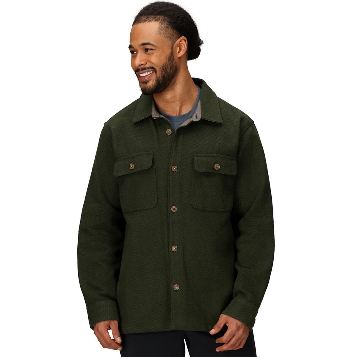 Image of Marmot Pinecrest Heavyweight Flannel Overshirt - Men's Rosin Green, L