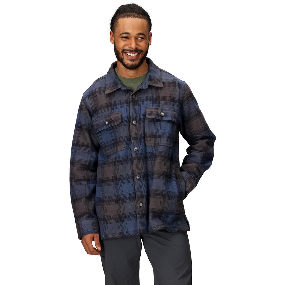 Image of Marmot Pinecrest Heavyweight Flannel Overshirt - Men's Thunderhead, L