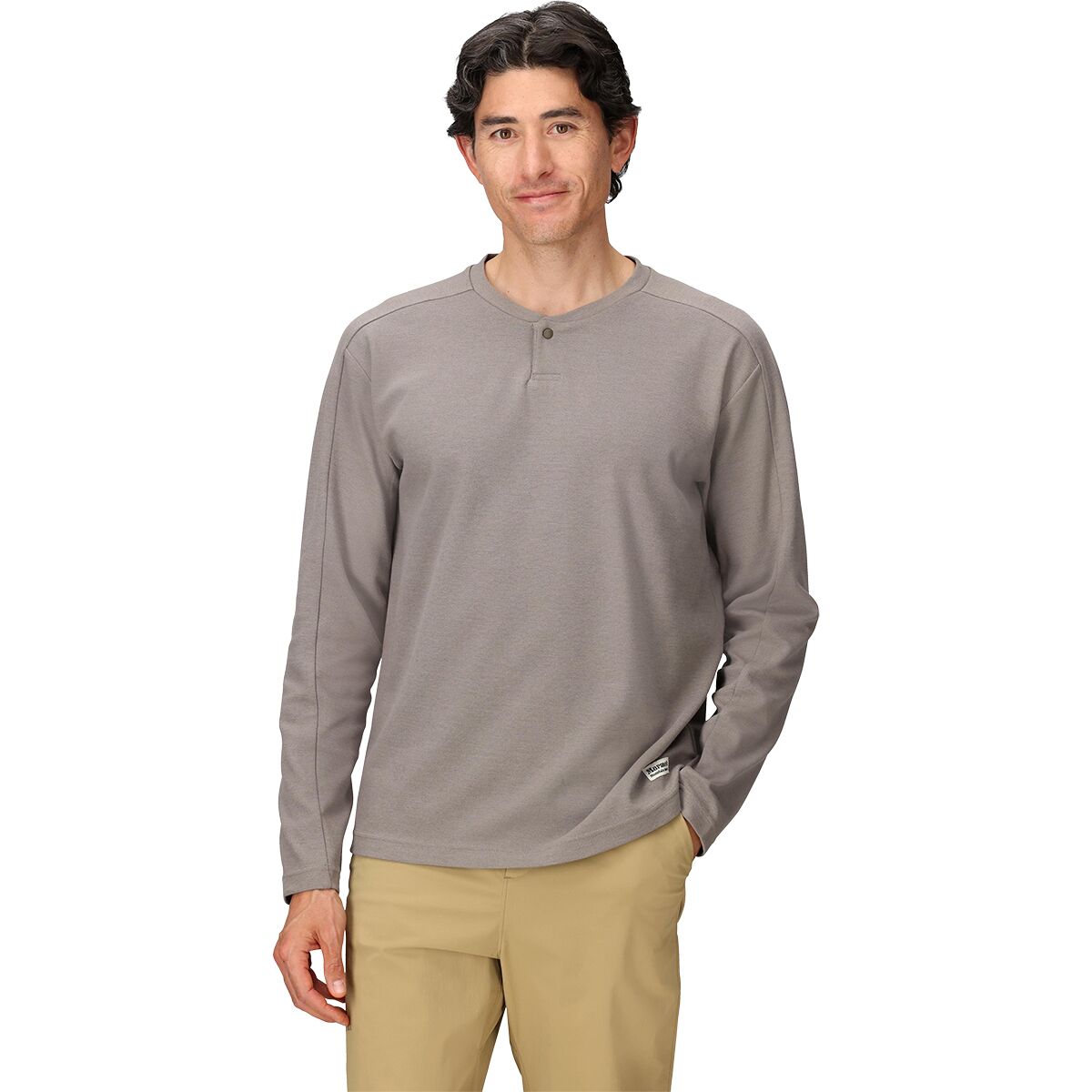 Image of Marmot Redwood Long-Sleeve Henley - Men's Claystone Heather, M