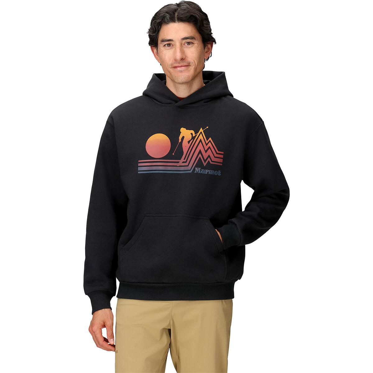 Image of Marmot Retro Skiier Hoodie - Men's Black, XL