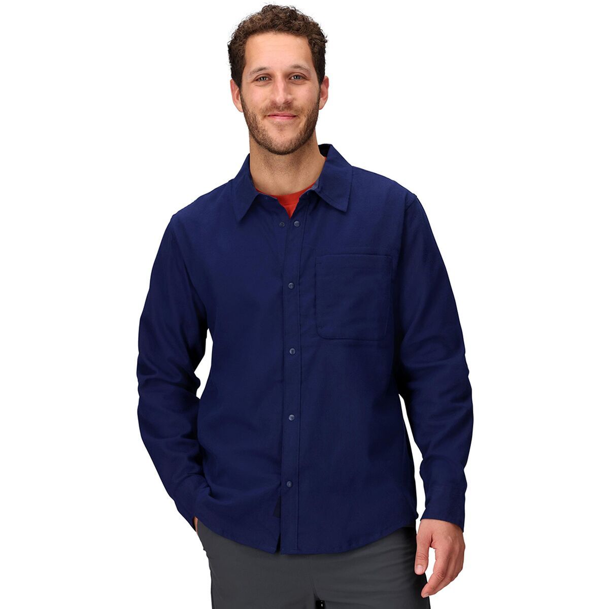 Image of Marmot Stonepeak Lightweight Performance Flannel Shirt - Men's Arctic Navy, M