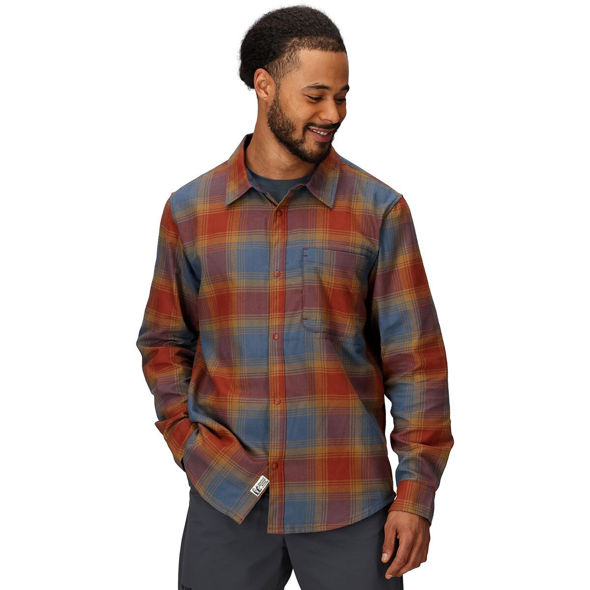 Image of Marmot Stonepeak Lightweight Performance Flannel Shirt - Men's Pecan, S