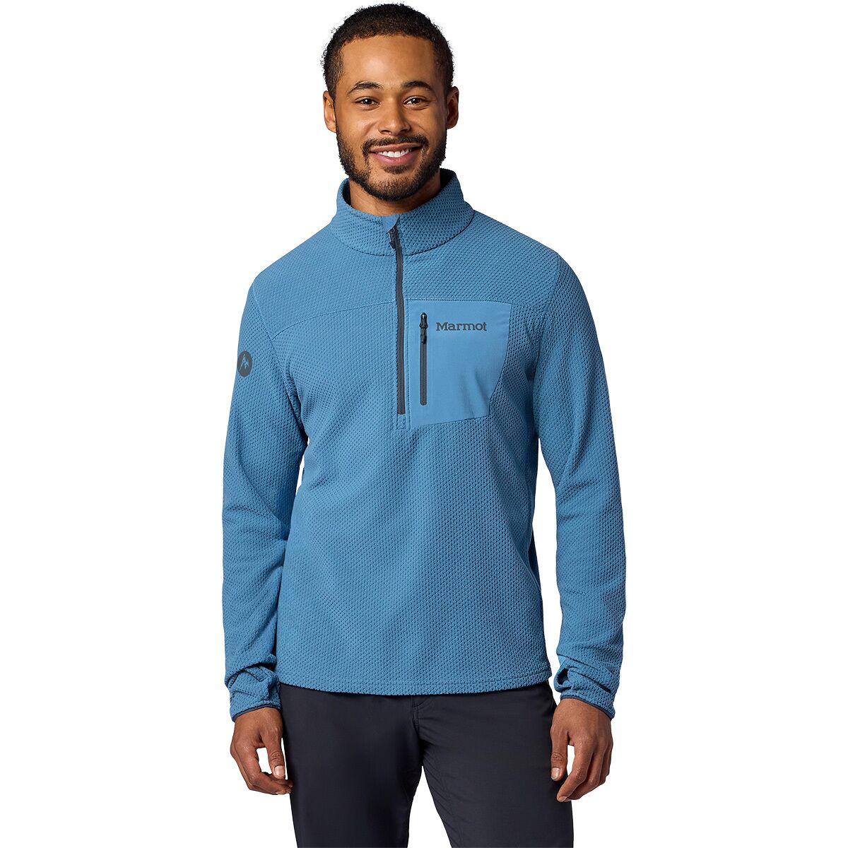 Image of Marmot AirFleece 1/2-Zip Pullover - Men's Summer Storm, XL
