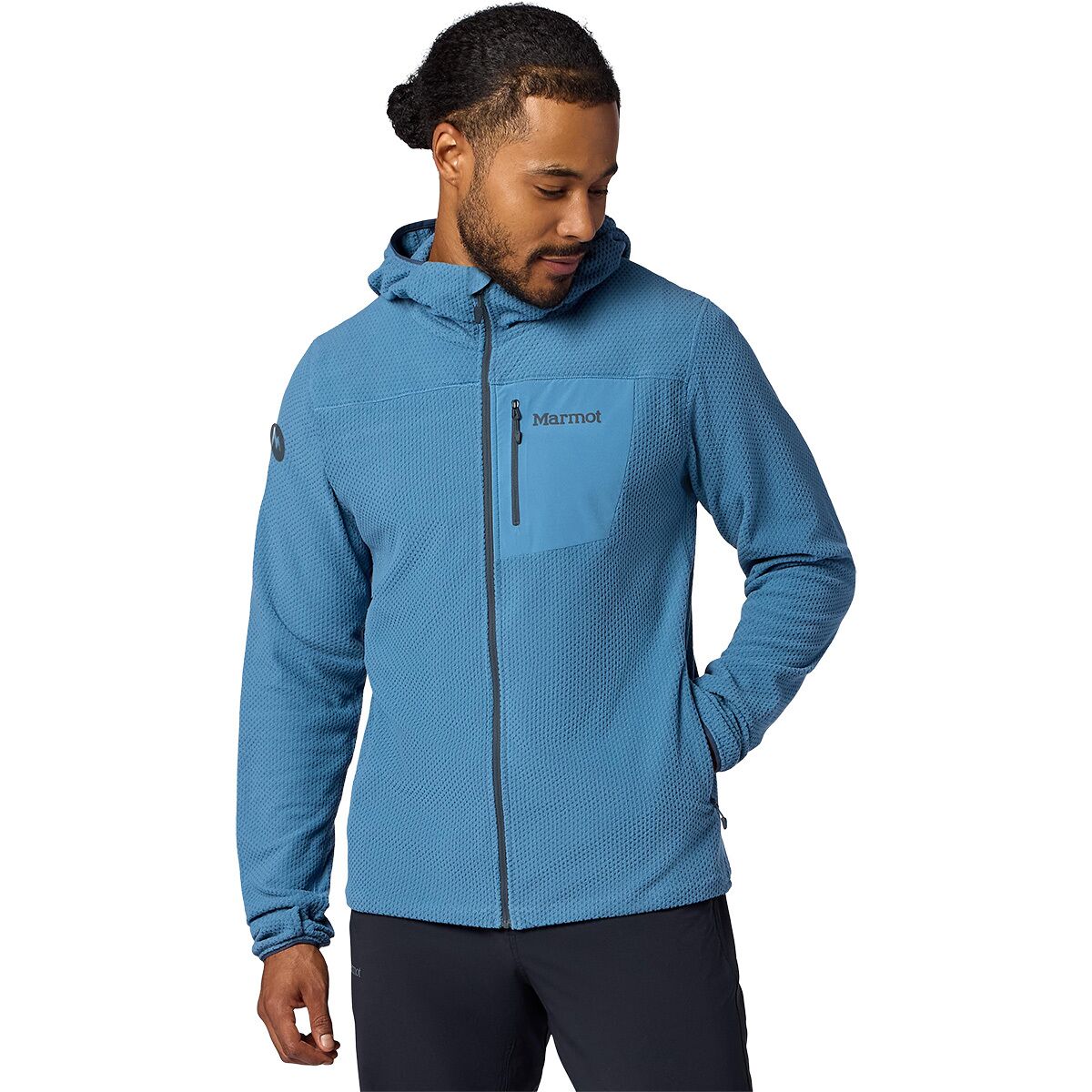 Image of Marmot AirFleece Hooded Jacket - Men's Summer Storm, M