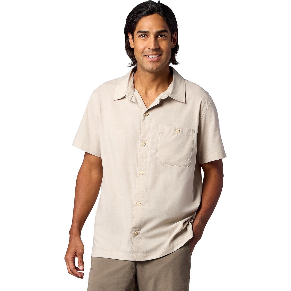 Image of Marmot Cedrus Short-Sleeve Shirt - Men's Birch Bark, XL