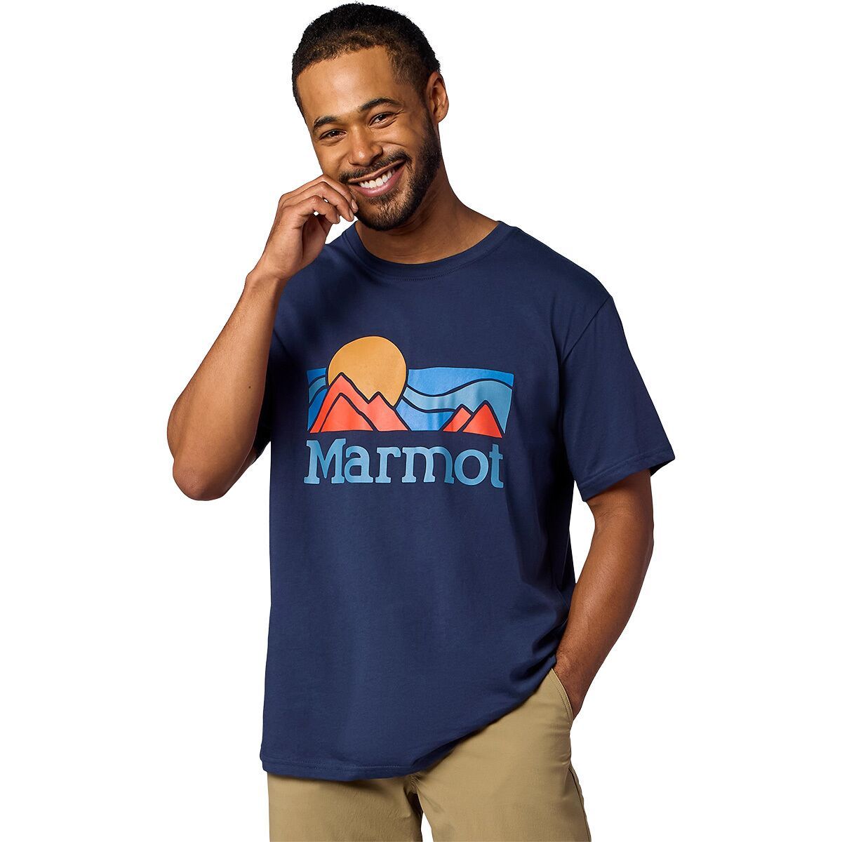 Image of Marmot Coastal T-Shirt - Men's Nightfall Navy, M