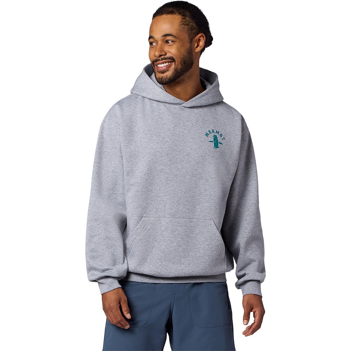 Image of Marmot MMW Circle Critter Hoodie - Men's Grey Heather, XXL