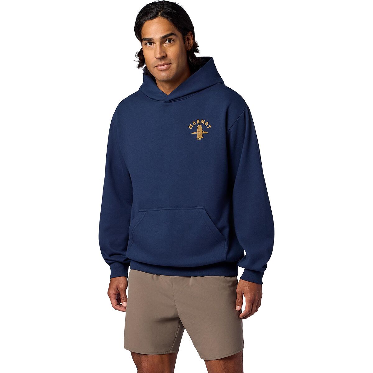 Image of Marmot MMW Circle Critter Hoodie - Men's Nightfall Navy, XXL
