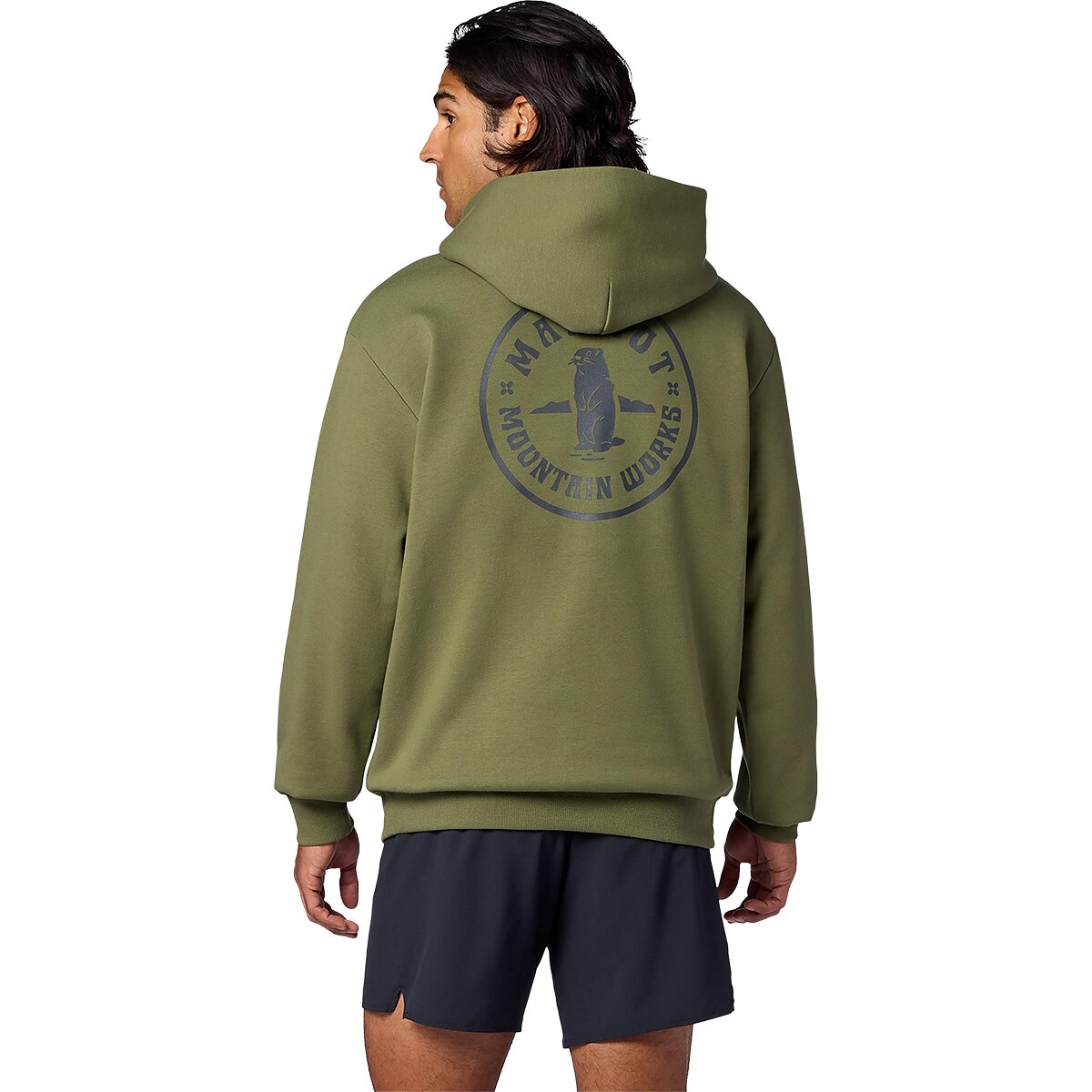 Image of Marmot MMW Circle Critter Hoodie - Men's Olive Grove, XL