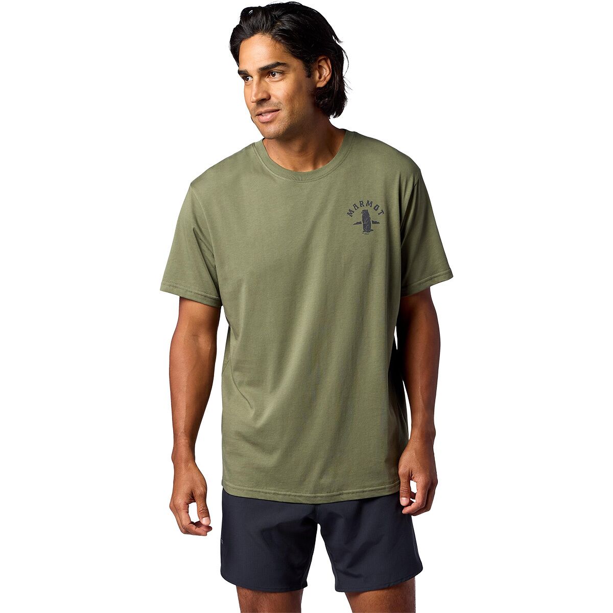 Image of Marmot MMW Circle Critter T-Shirt - Men's Olive Grove, M
