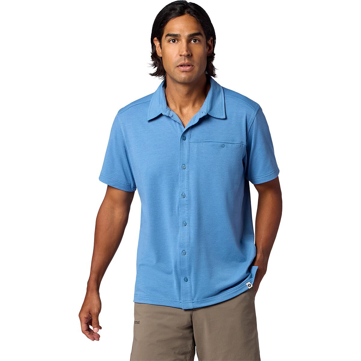 Image of Marmot Sereno Button Down Shirt - Men's Summerstorm Heather, L