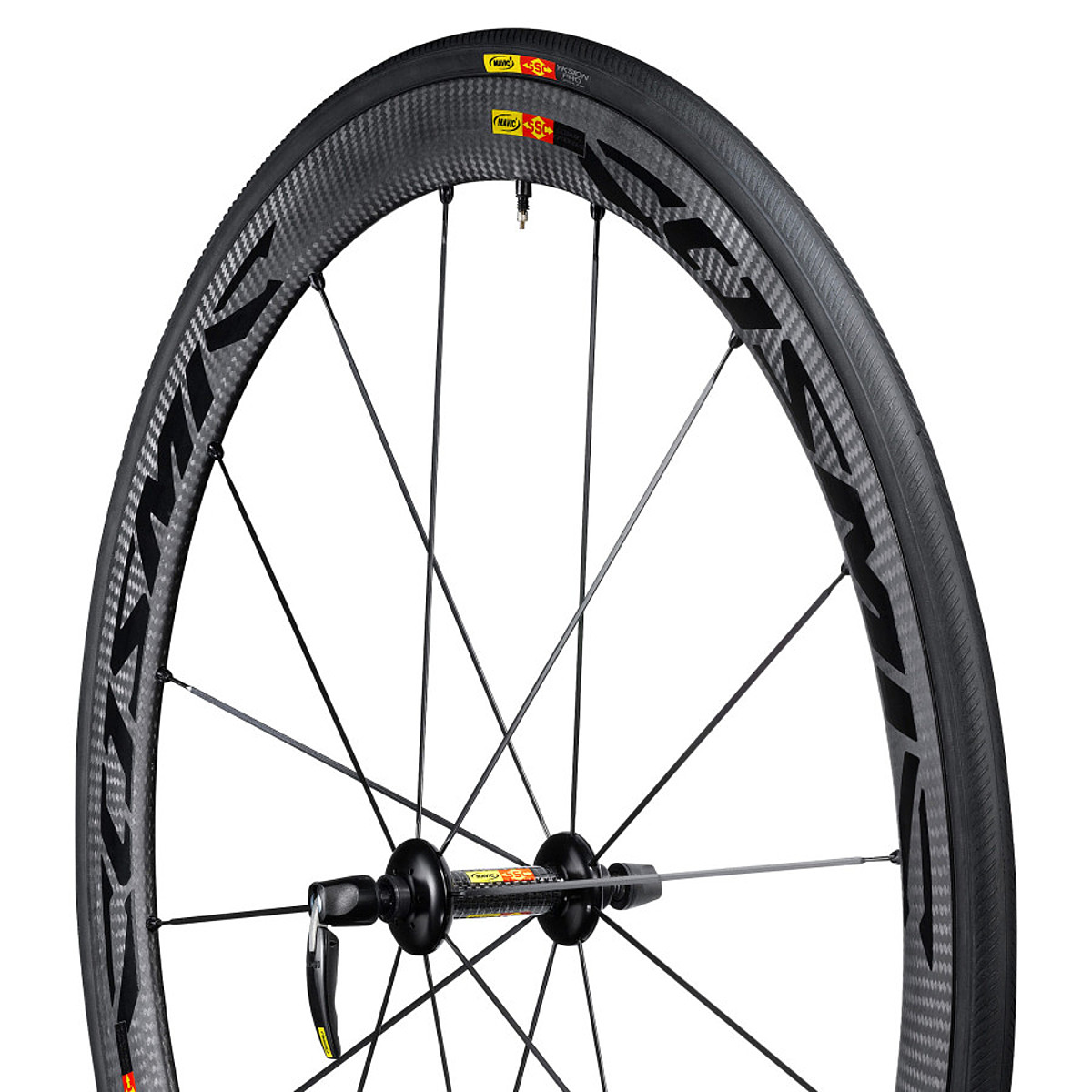 Mavic Cosmic Carbone 40 C Carbon Road Wheelset - Clincher - Bike